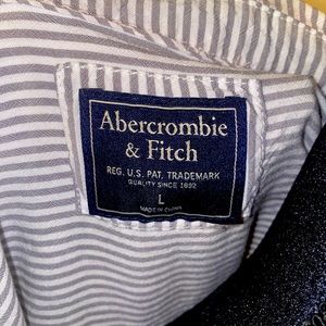 Grey and white button down